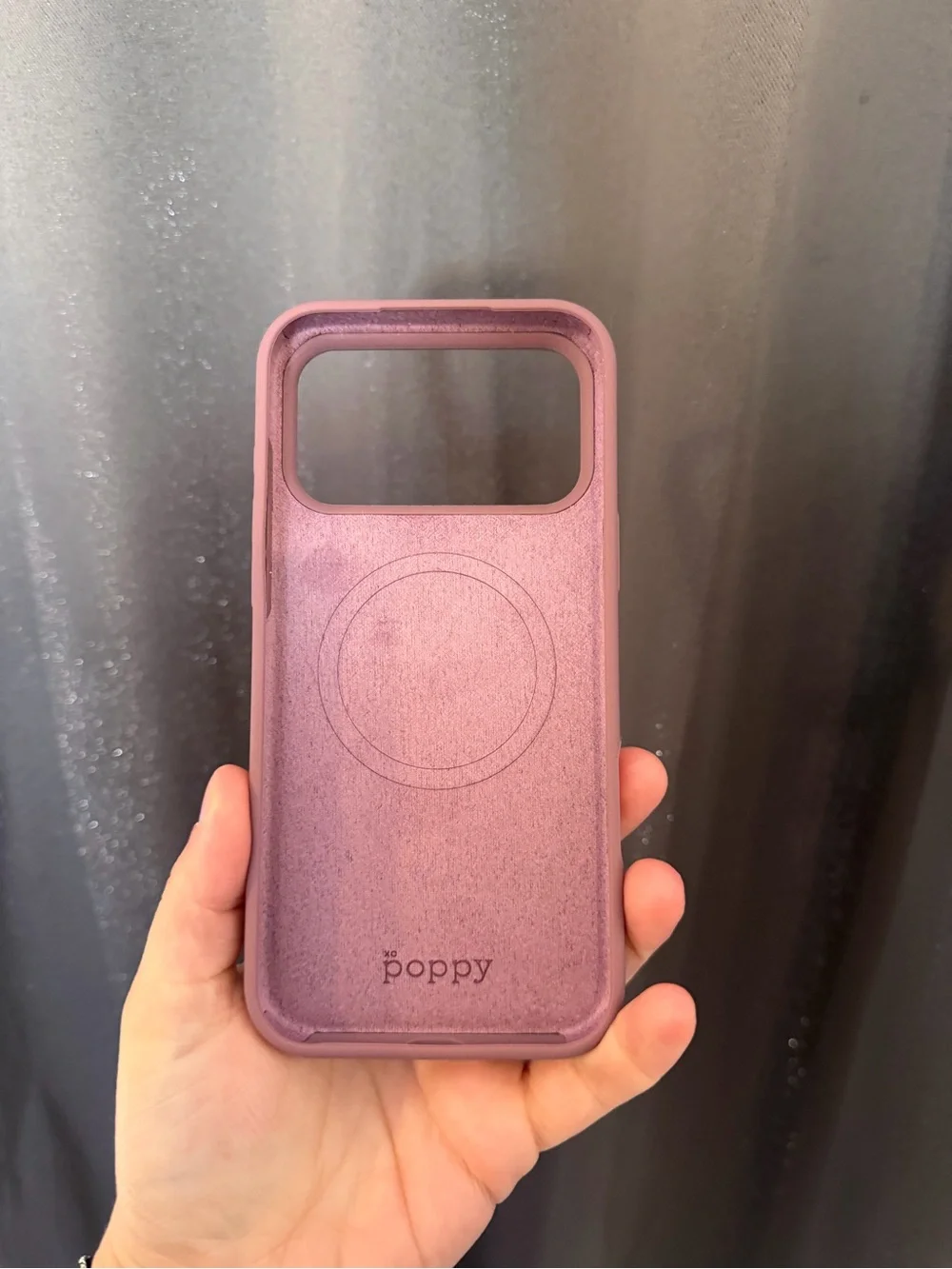 Protective Mauve Silicone Phone Case with Raised Camera Lip